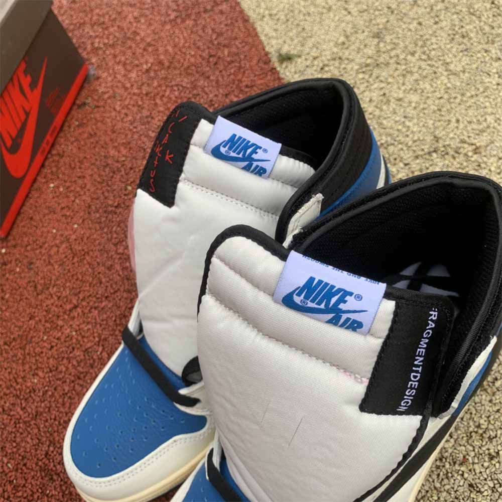Jordan Travis Scott X Fragment X AJ1 High OG SP “Military Blue” - EUR FASHION