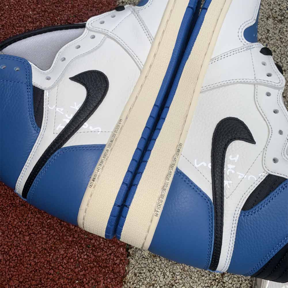 Jordan Travis Scott X Fragment X AJ1 High OG SP “Military Blue” - EUR FASHION