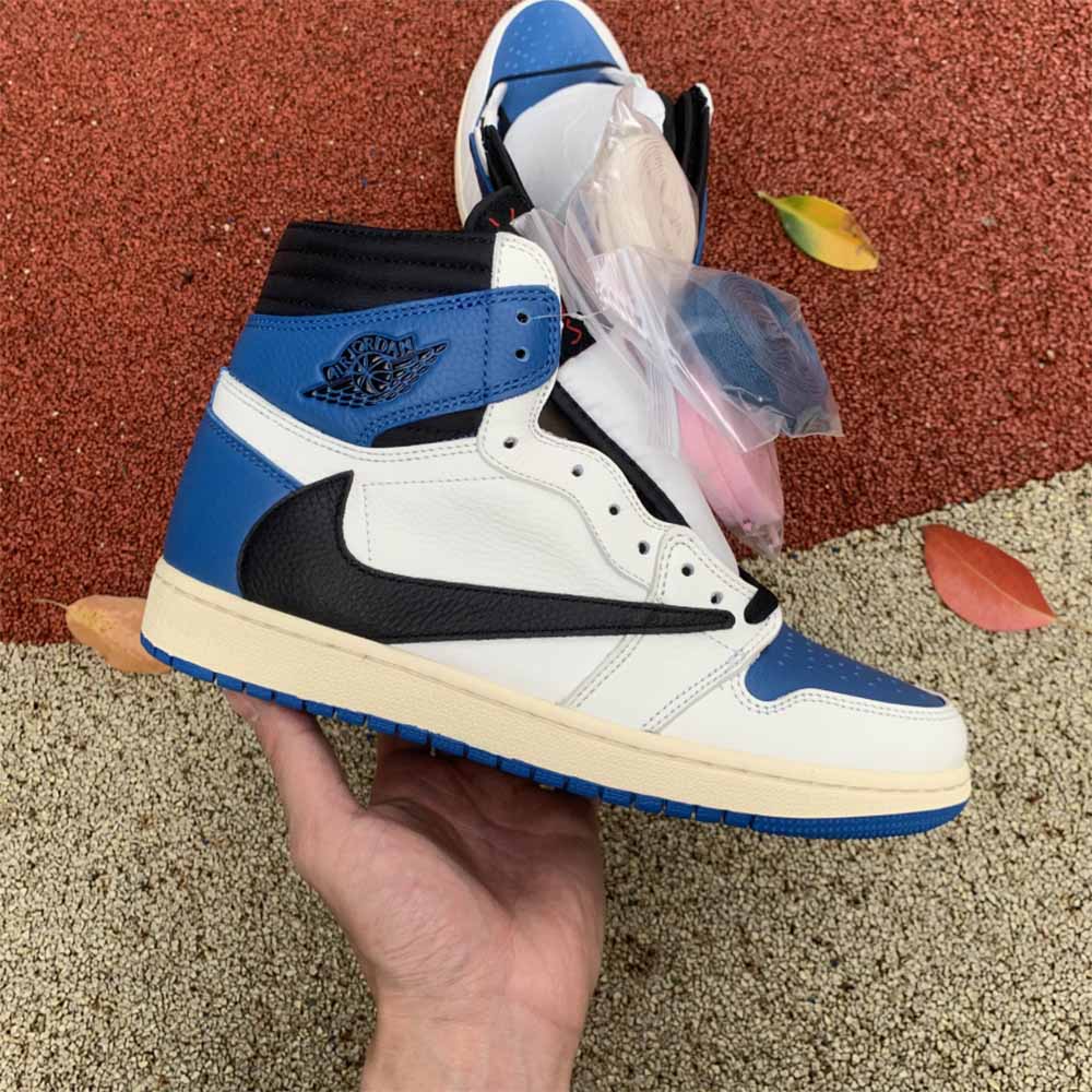 Jordan Travis Scott X Fragment X AJ1 High OG SP “Military Blue” - EUR FASHION