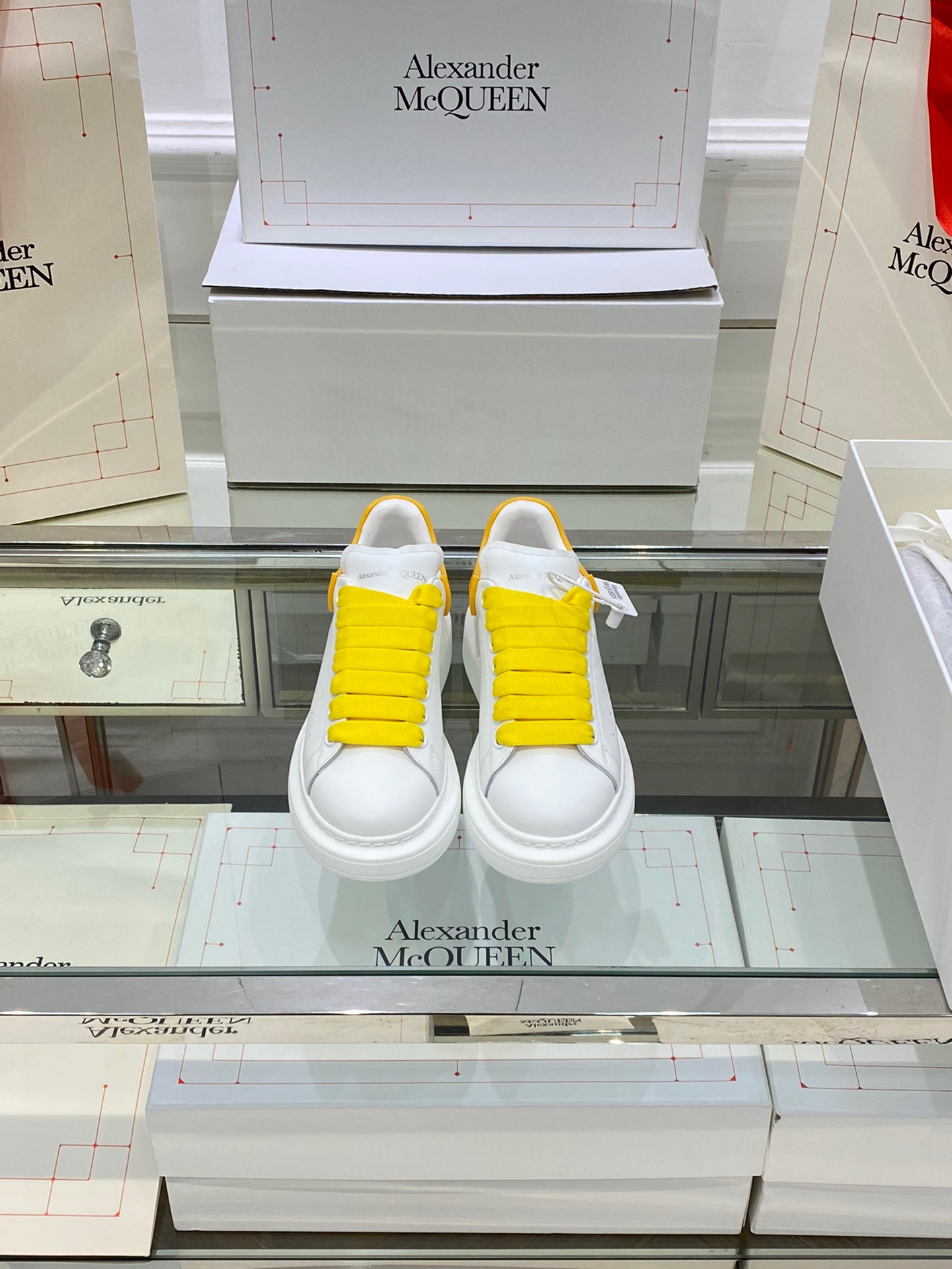 Alexander Mqueen Low-Top Air Platform Leather Sneakers    - EUR FASHION