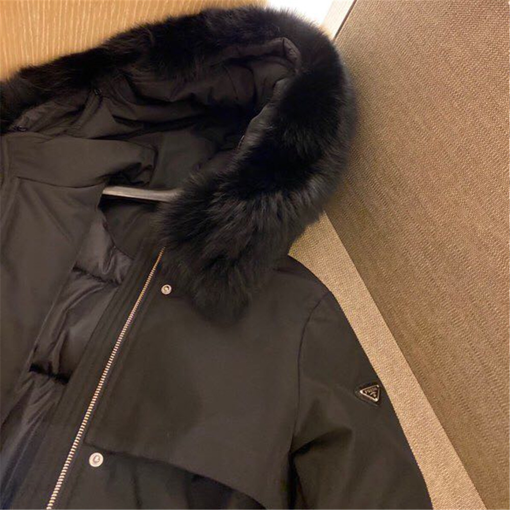 Prada Detachable Long Down Jacket(Black) - EUR FASHION
