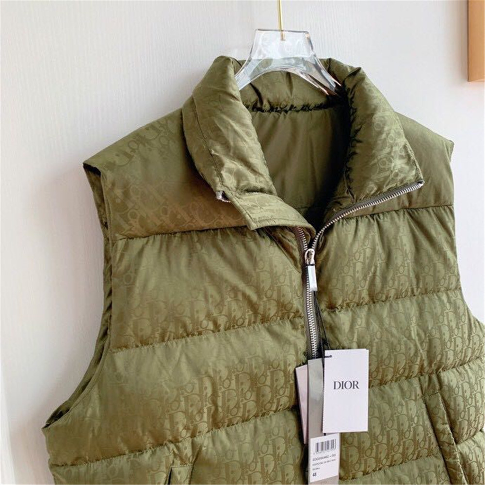 Dior Reflective Down Puffer Jacket With Dior Oblique Print In Silver Grey - EUR FASHION