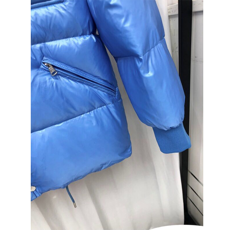 Moncler Lamentin Short Down Jacket In Blue - EUR FASHION