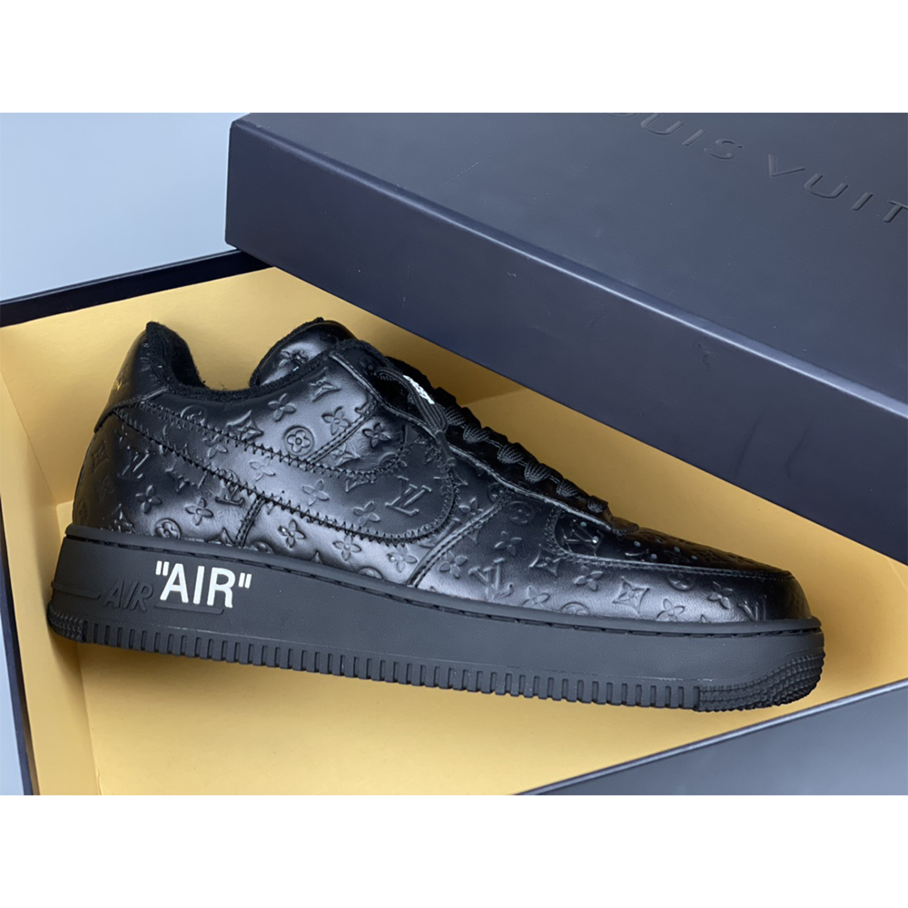 Louis Vuitton X Nike Air Force 1 Sneaker All Black - EUR FASHION