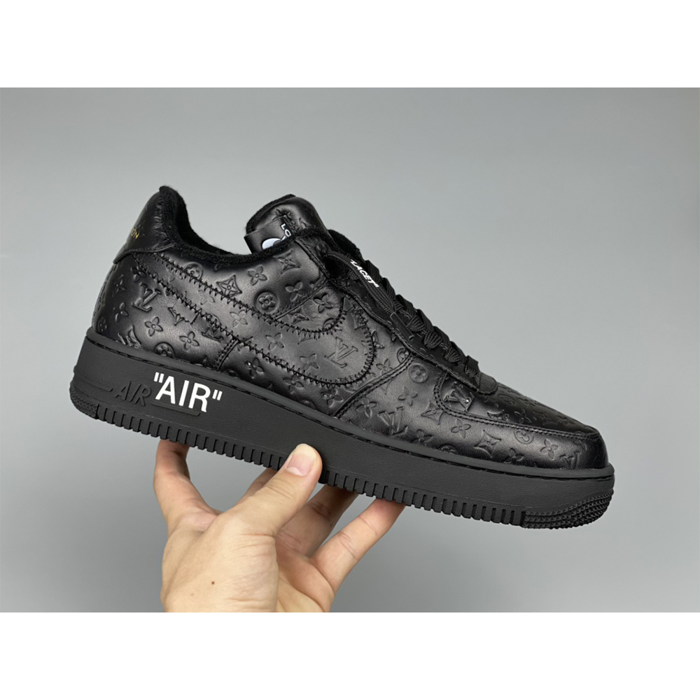 Louis Vuitton X Nike Air Force 1 Sneaker All Black - EUR FASHION