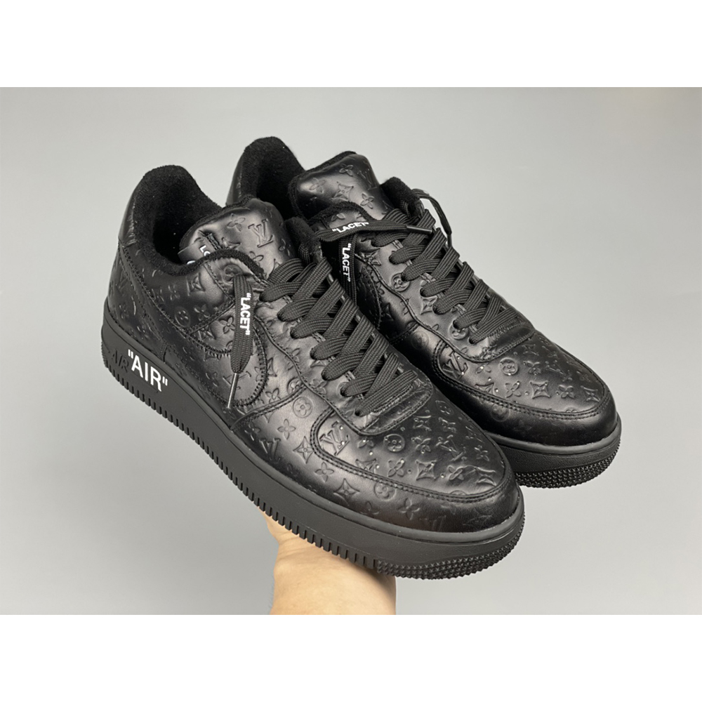 Louis Vuitton X Nike Air Force 1 Sneaker All Black - EUR FASHION