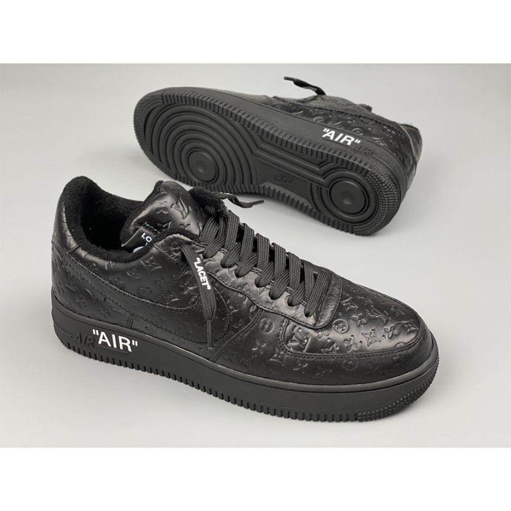 Louis Vuitton X Nike Air Force 1 Sneaker All Black - EUR FASHION