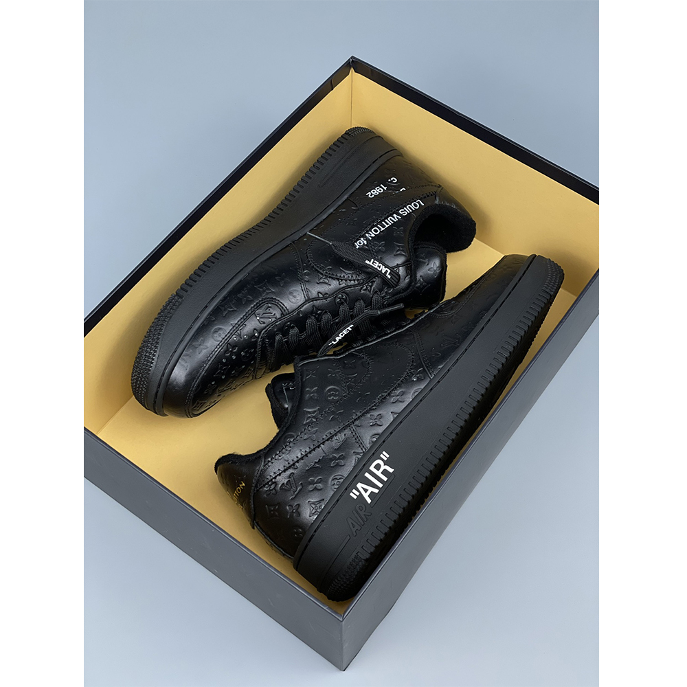 Louis Vuitton X Nike Air Force 1 Sneaker All Black - EUR FASHION