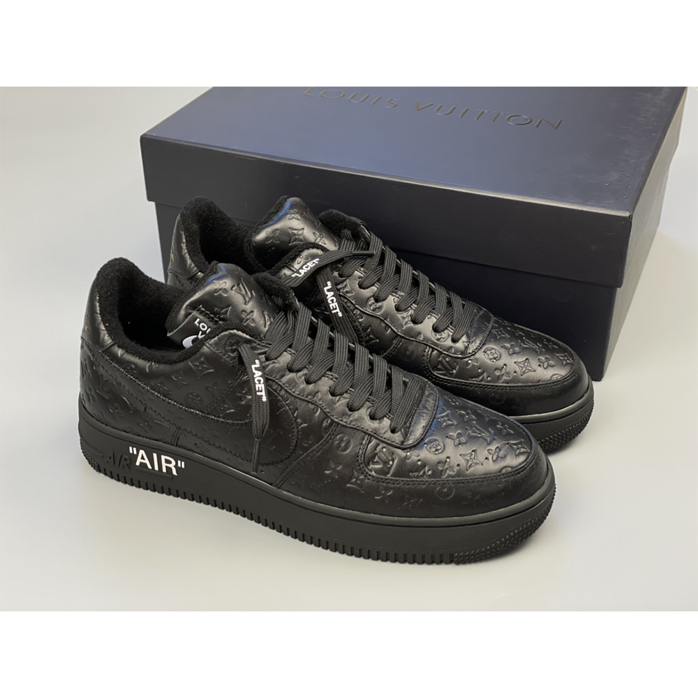 Louis Vuitton X Nike Air Force 1 Sneaker All Black - EUR FASHION