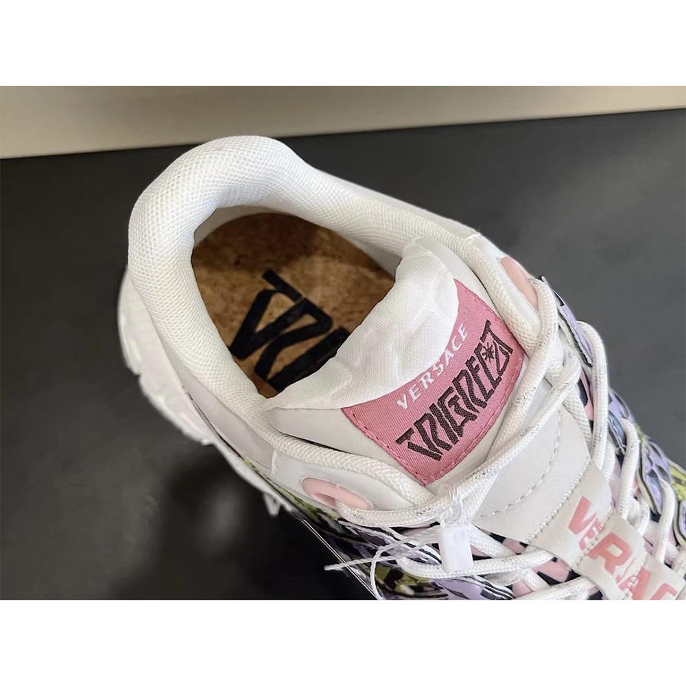 Versace Trigreca Sneakers Purple Pink & Yellow - EUR FASHION
