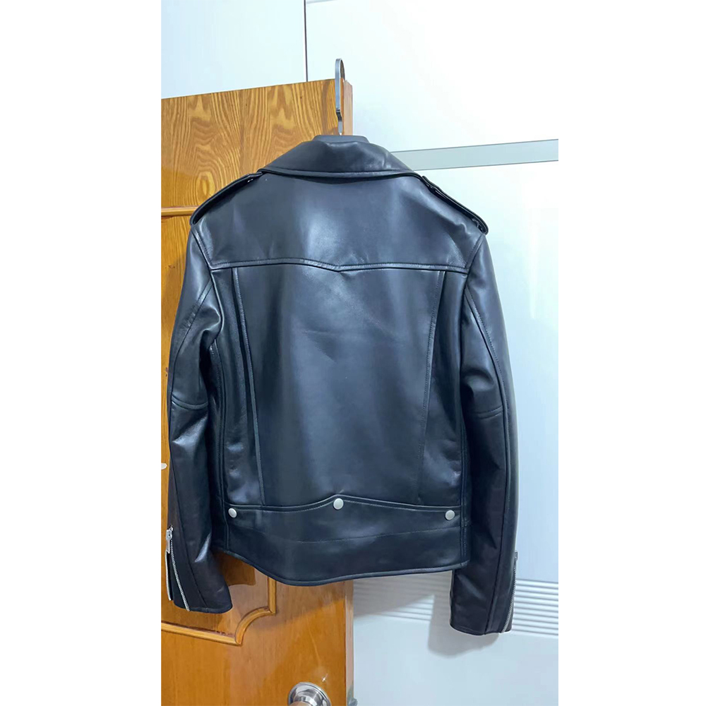 Saint Laurent Slim-Fit Leather Biker Jacket - EUR FASHION