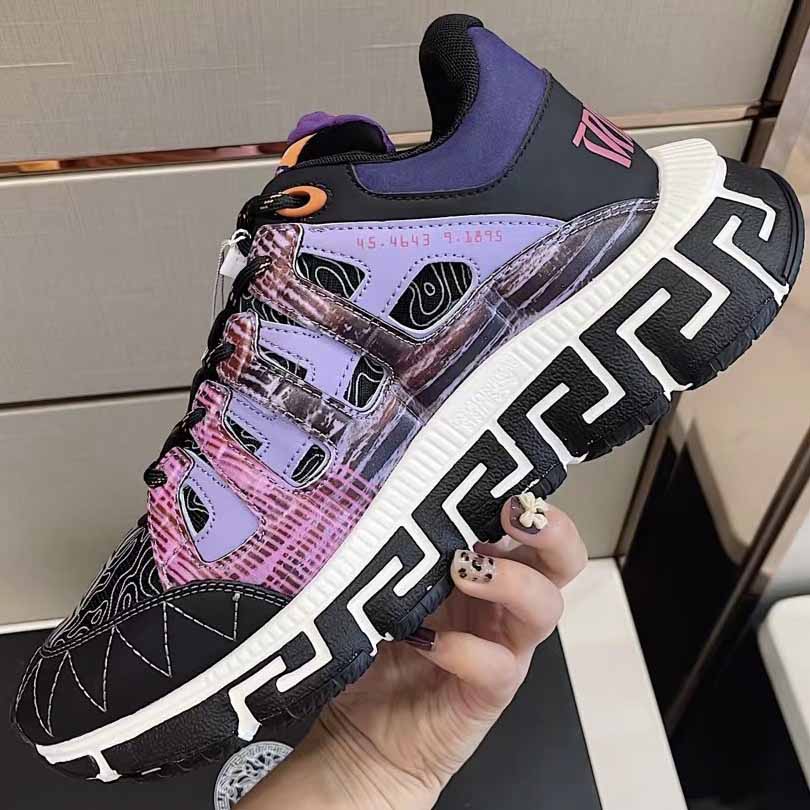 Versace Trigreca Sneakers Purple - EUR FASHION