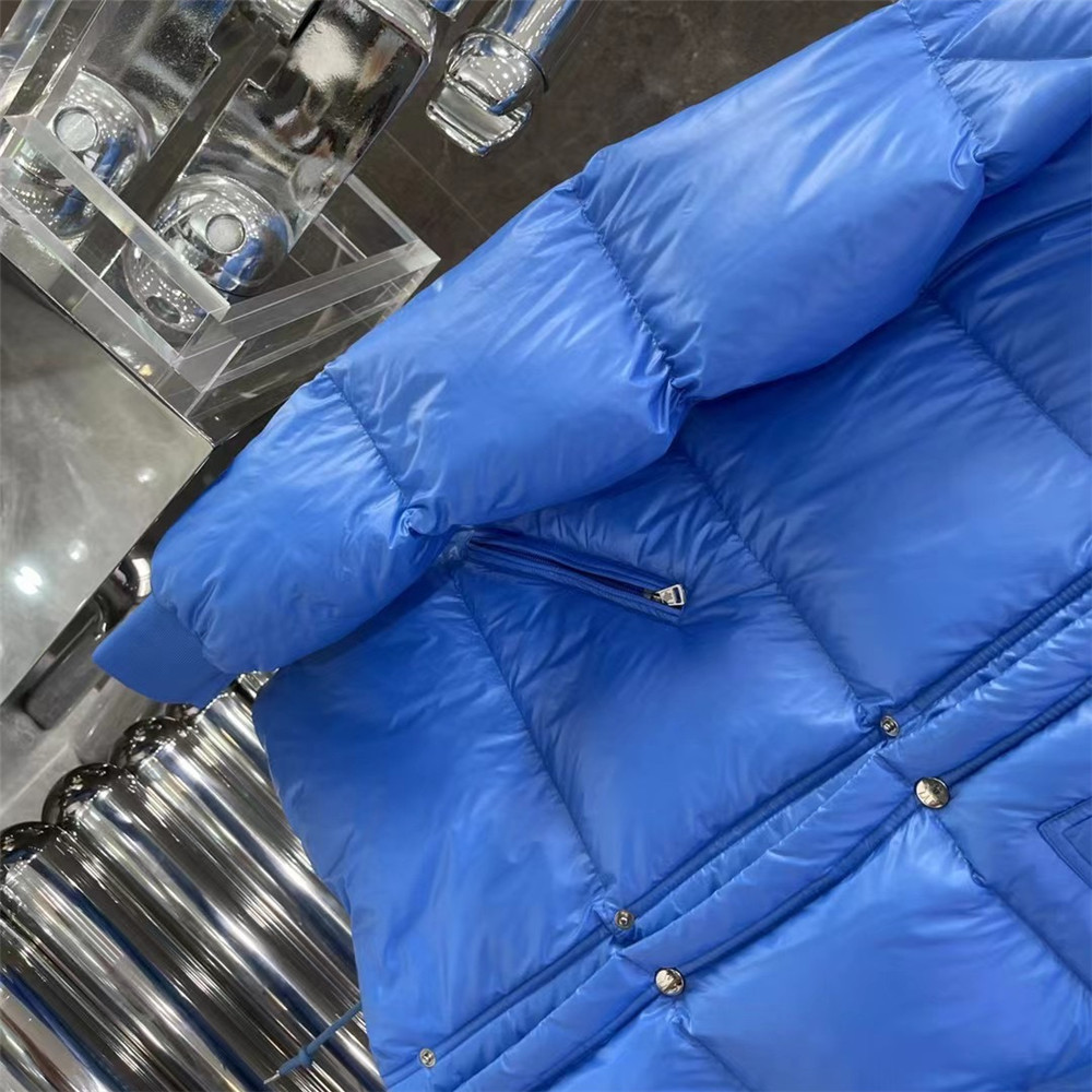 Moncler Lamentin Short Down Jacket In Blue - EUR FASHION