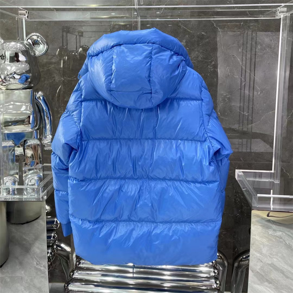 Moncler Lamentin Short Down Jacket In Blue - EUR FASHION