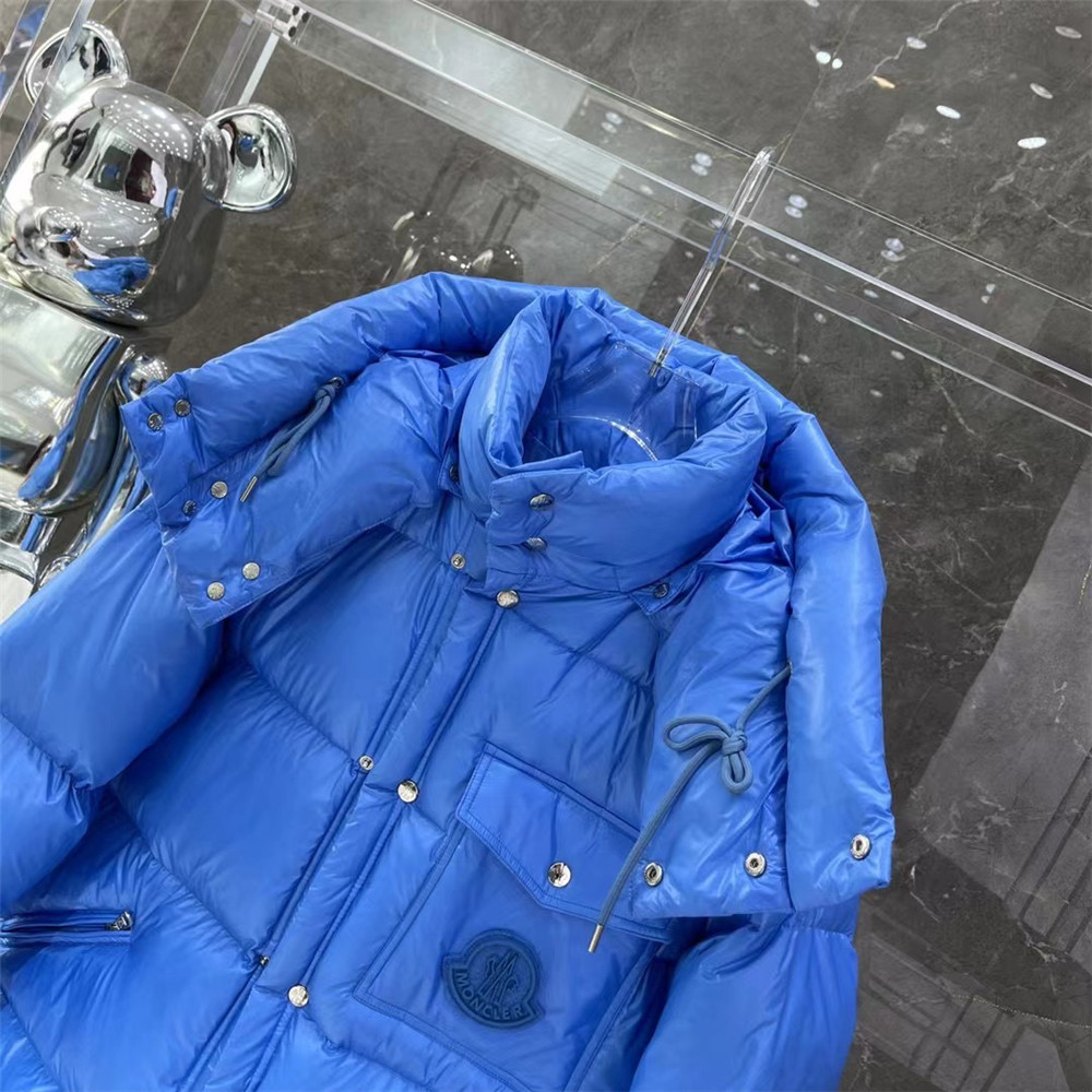 Moncler Lamentin Short Down Jacket In Blue - EUR FASHION