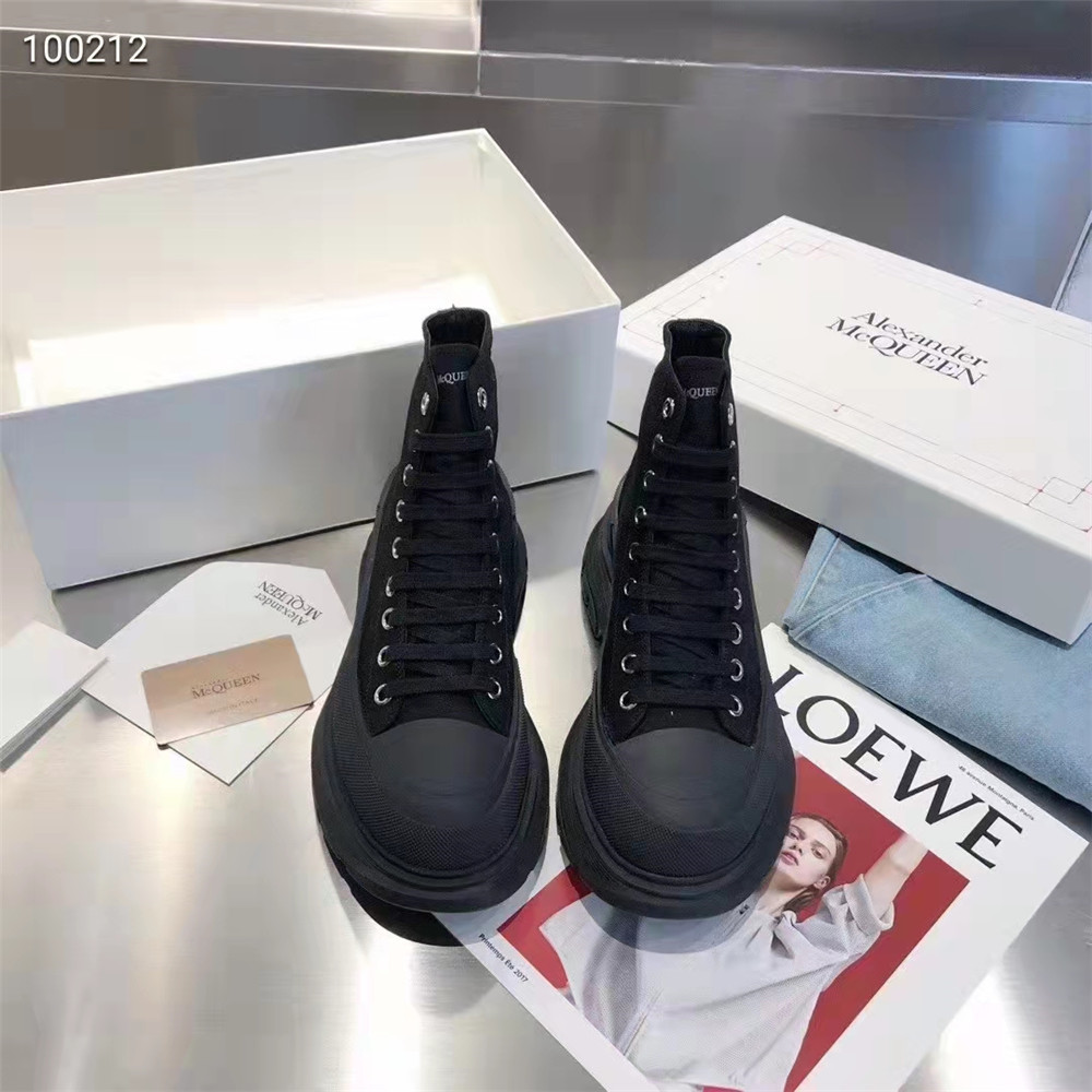 Alexander Mqueen  Black High Top Sneakers - EUR FASHION