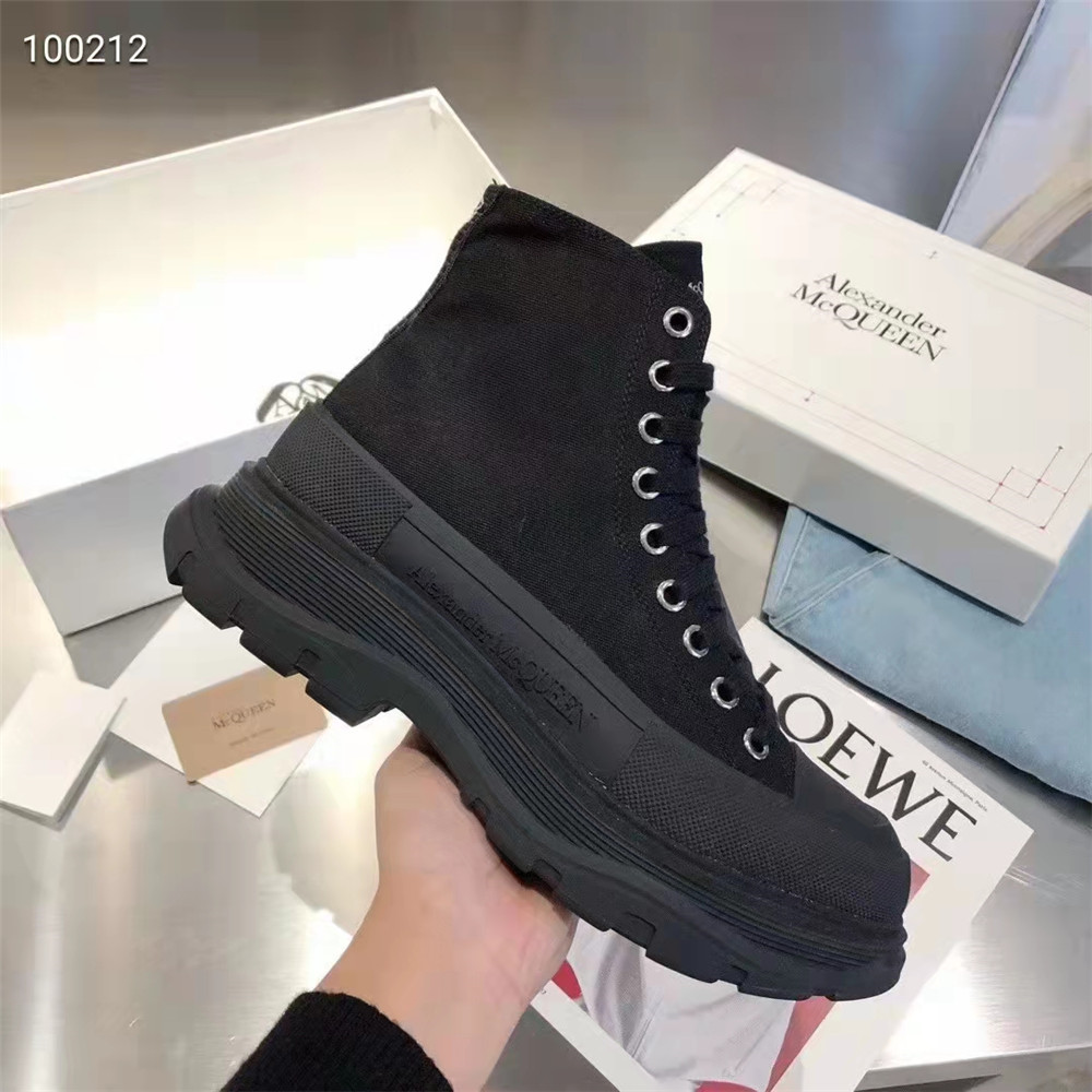 Alexander Mqueen  Black High Top Sneakers - EUR FASHION