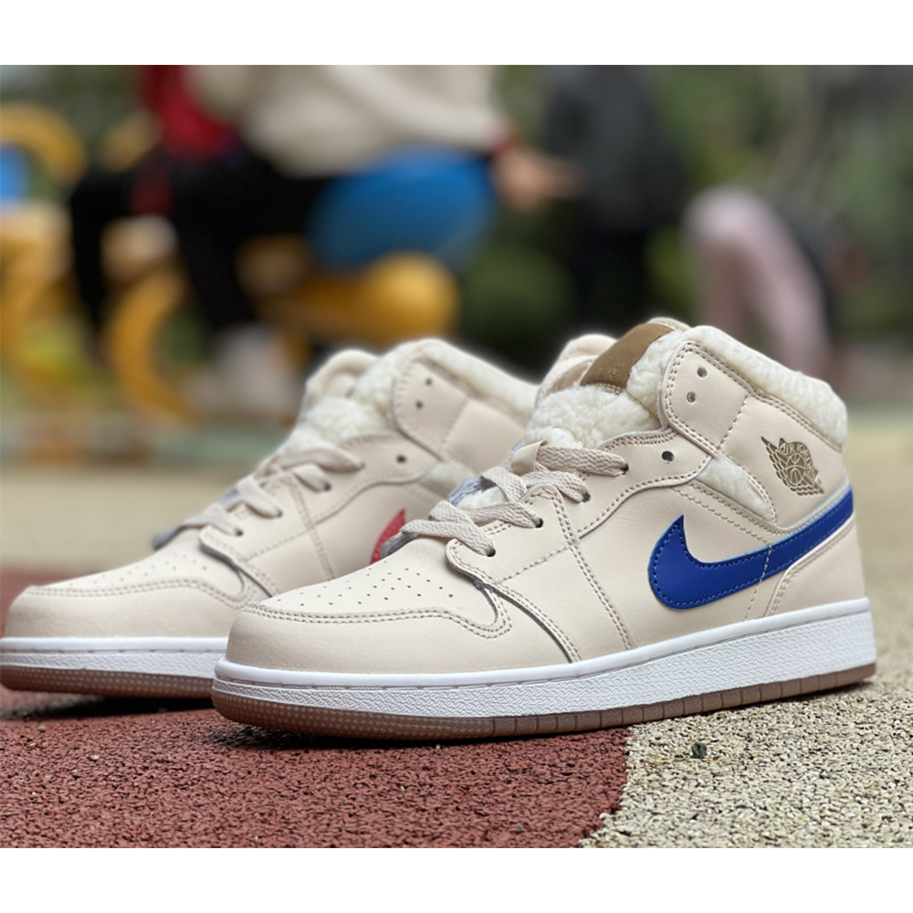 Jordan AJ1 Mid Multicolor Hook Milk White Sneaker - EUR FASHION