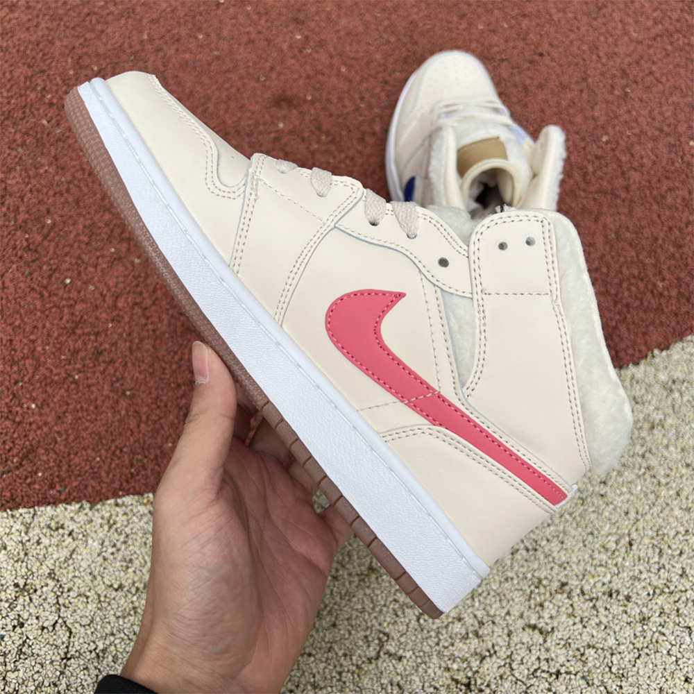 Jordan AJ1 Mid Multicolor Hook Milk White Sneaker - EUR FASHION