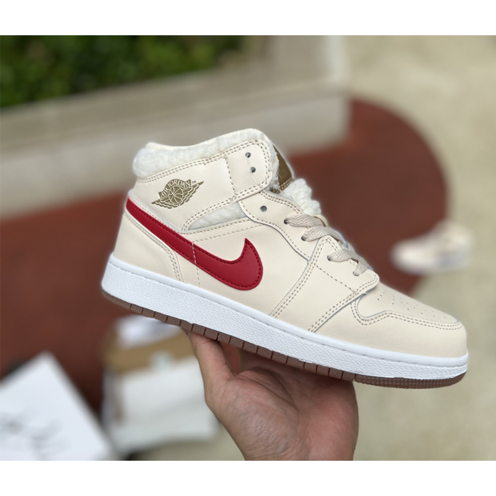 Jordan AJ1 Mid Multicolor Hook Milk White Sneaker - EUR FASHION