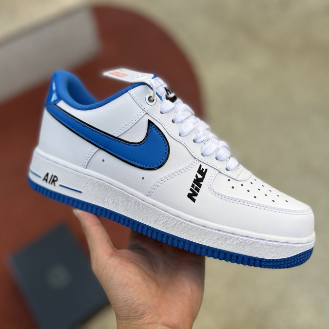 Nike Low Sneaker Air Force 1 '07 LV8 White Blue  - EUR FASHION