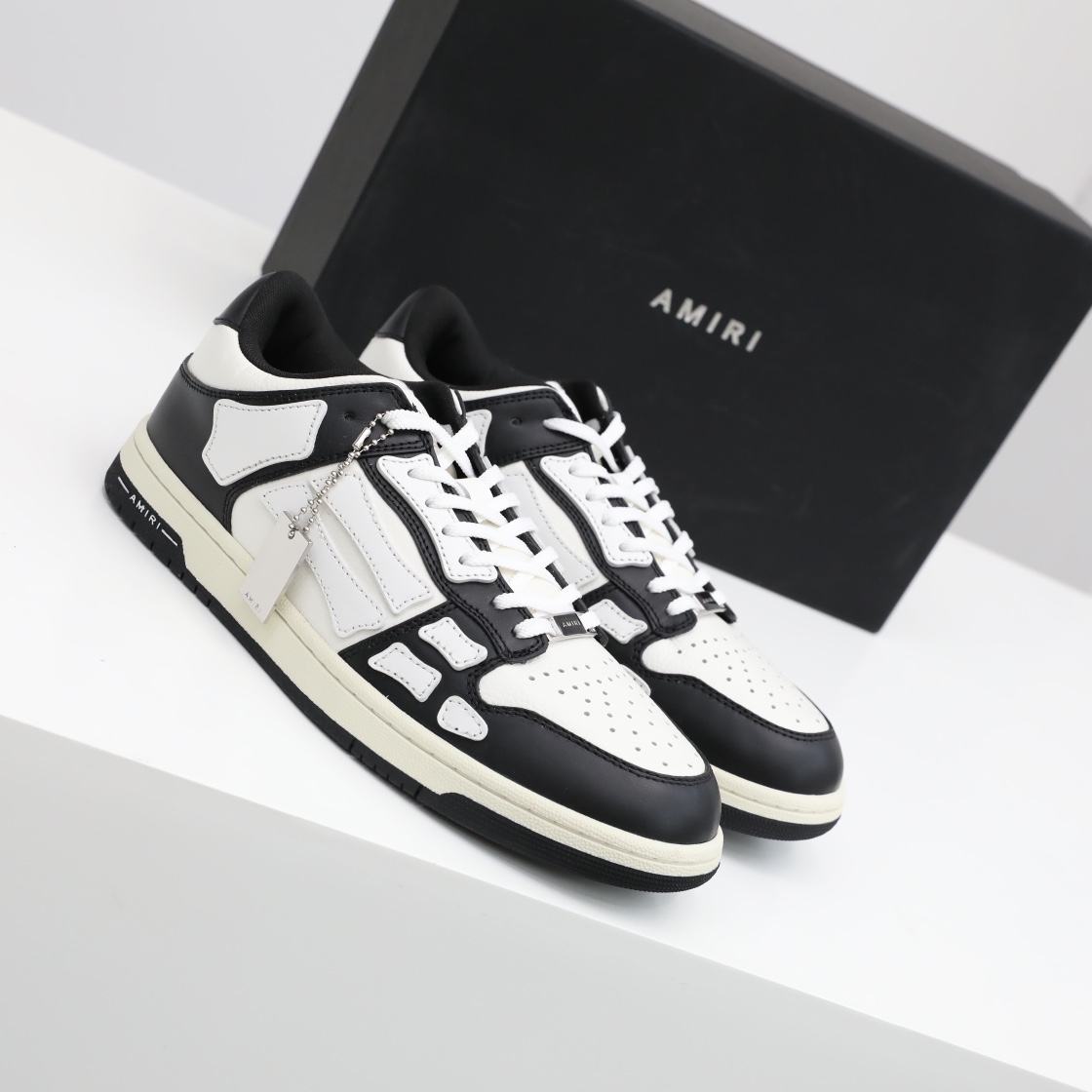Amiri Skel-Top Low Sneaker White/Black - EUR FASHION