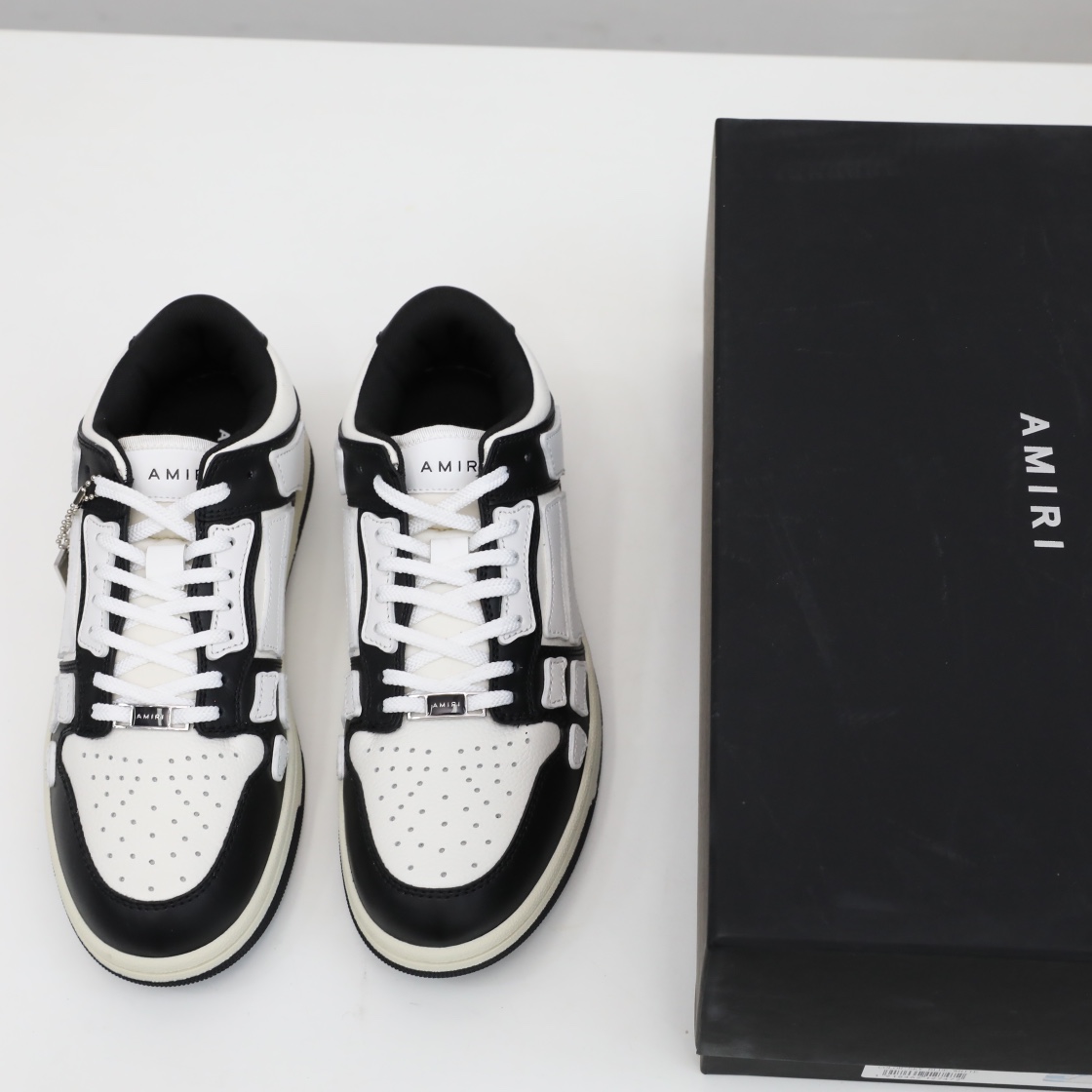 Amiri Skel-Top Low Sneaker White/Black - EUR FASHION