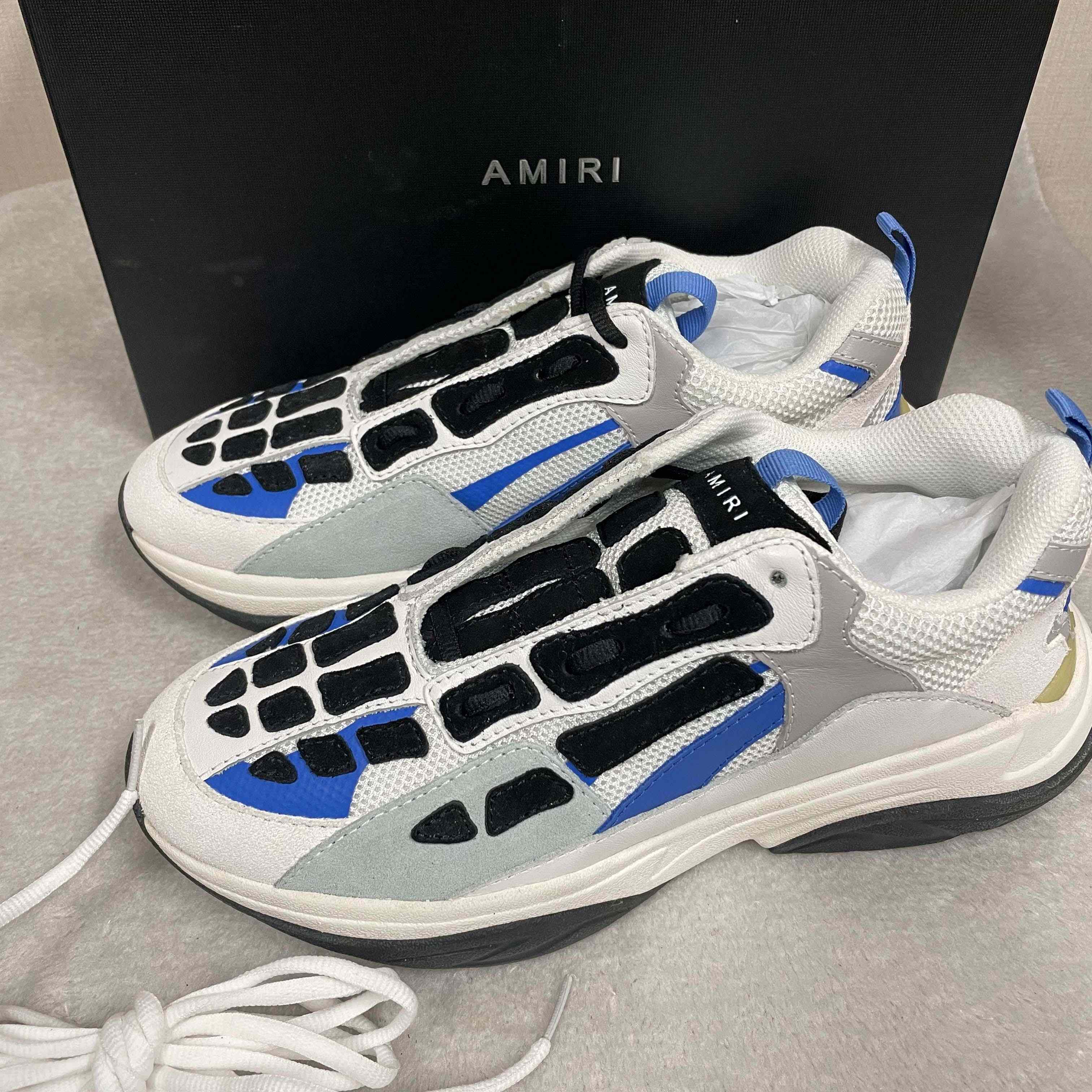 Amiri Bone Runner White & Blue - EUR FASHION