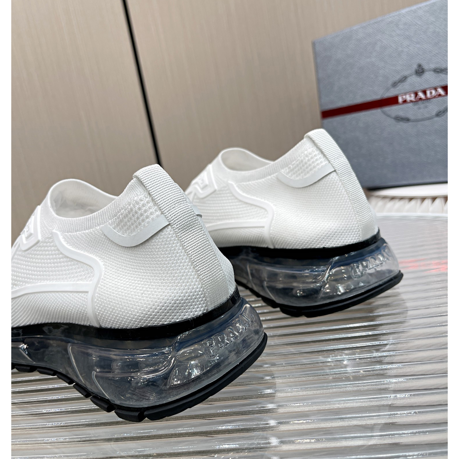 Prada Logo Sneakers In White - EUR FASHION