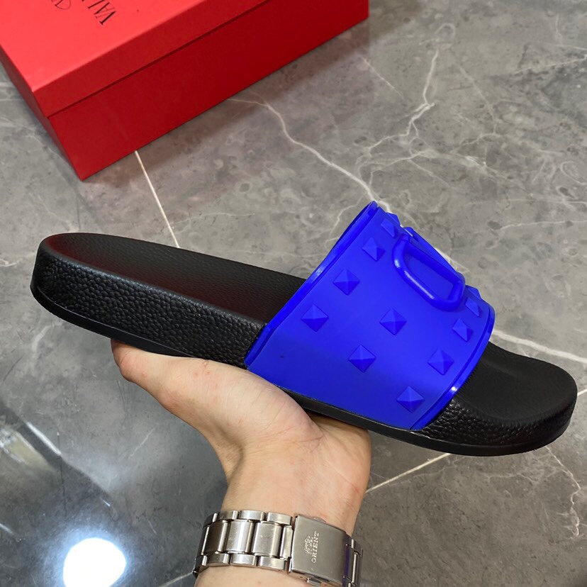 Valenti Garavani Summer V Logo Singature Sandal In Blue - EUR FASHION