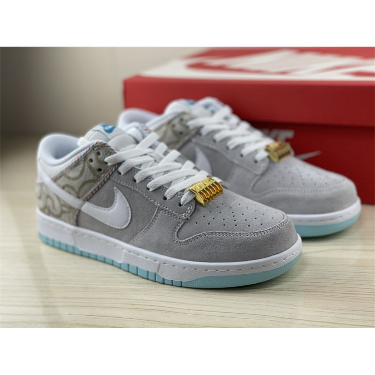 Nike Dunk Low “White Barber Shop” Sneaker  DH7614-500 - EUR FASHION