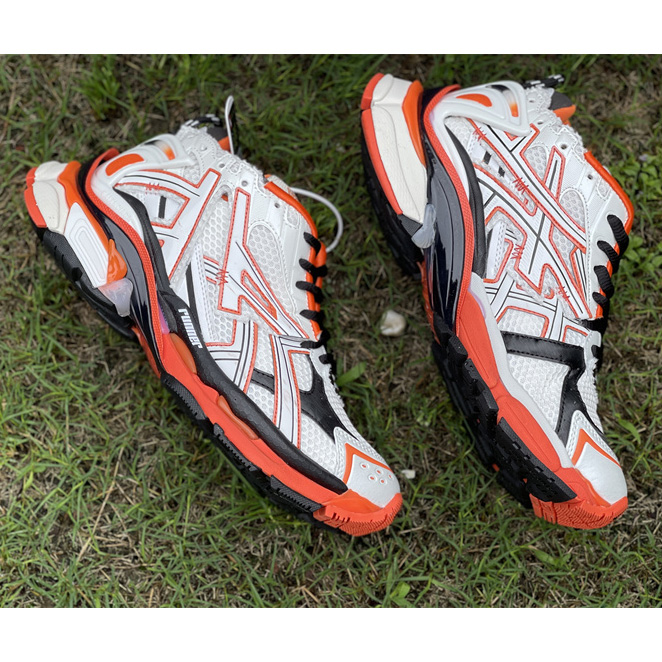 Balenciaga 'White-balck-orange' Runner Sneakers - EUR FASHION