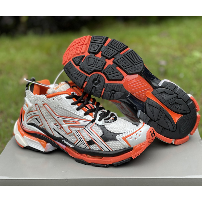 Balenciaga 'White-balck-orange' Runner Sneakers - EUR FASHION