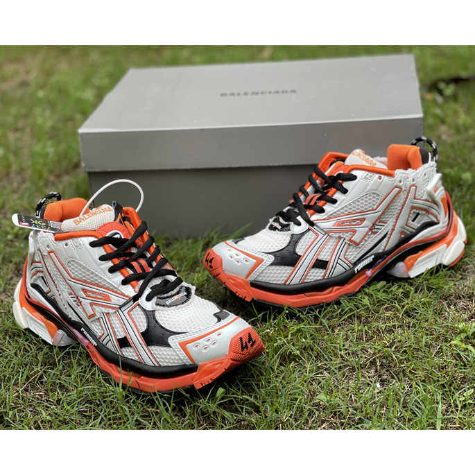 Balenciaga 'White-balck-orange' Runner Sneakers - EUR FASHION