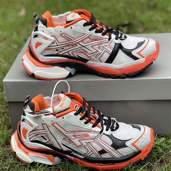 Balenciaga 'White-balck-orange' Runner Sneakers - EUR FASHION