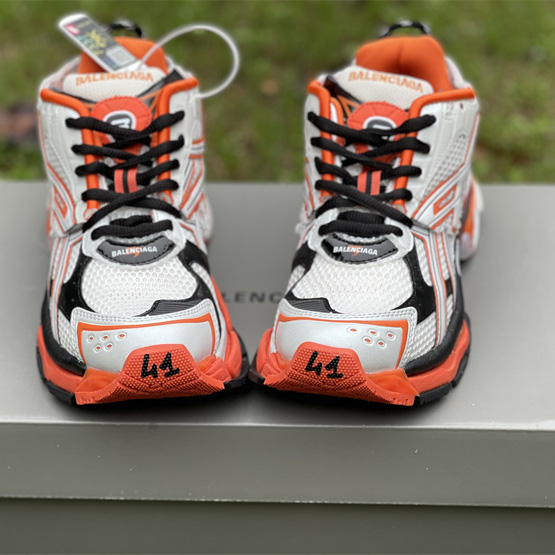Balenciaga 'White-balck-orange' Runner Sneakers - EUR FASHION