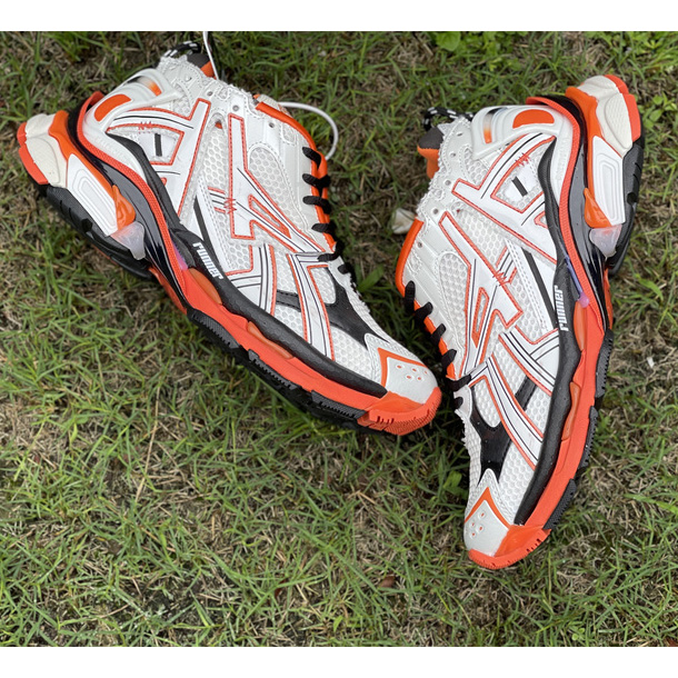 Balenciaga 'White-balck-orange' Runner Sneakers - EUR FASHION