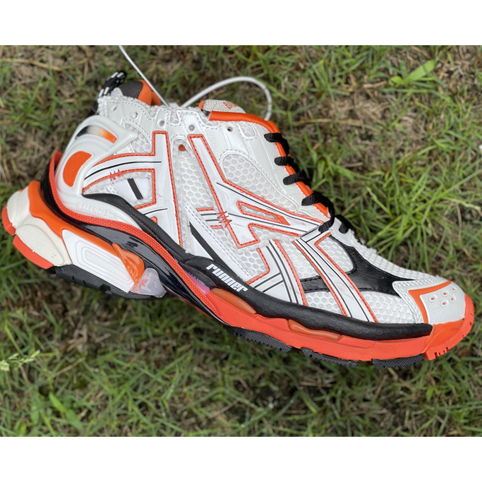 Balenciaga 'White-balck-orange' Runner Sneakers - EUR FASHION