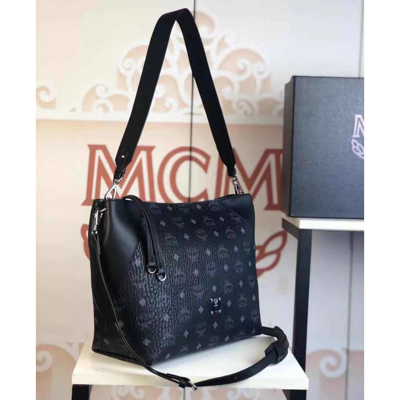 MCM Monogram Print Tote Bag(28-25-14cm) - EUR FASHION