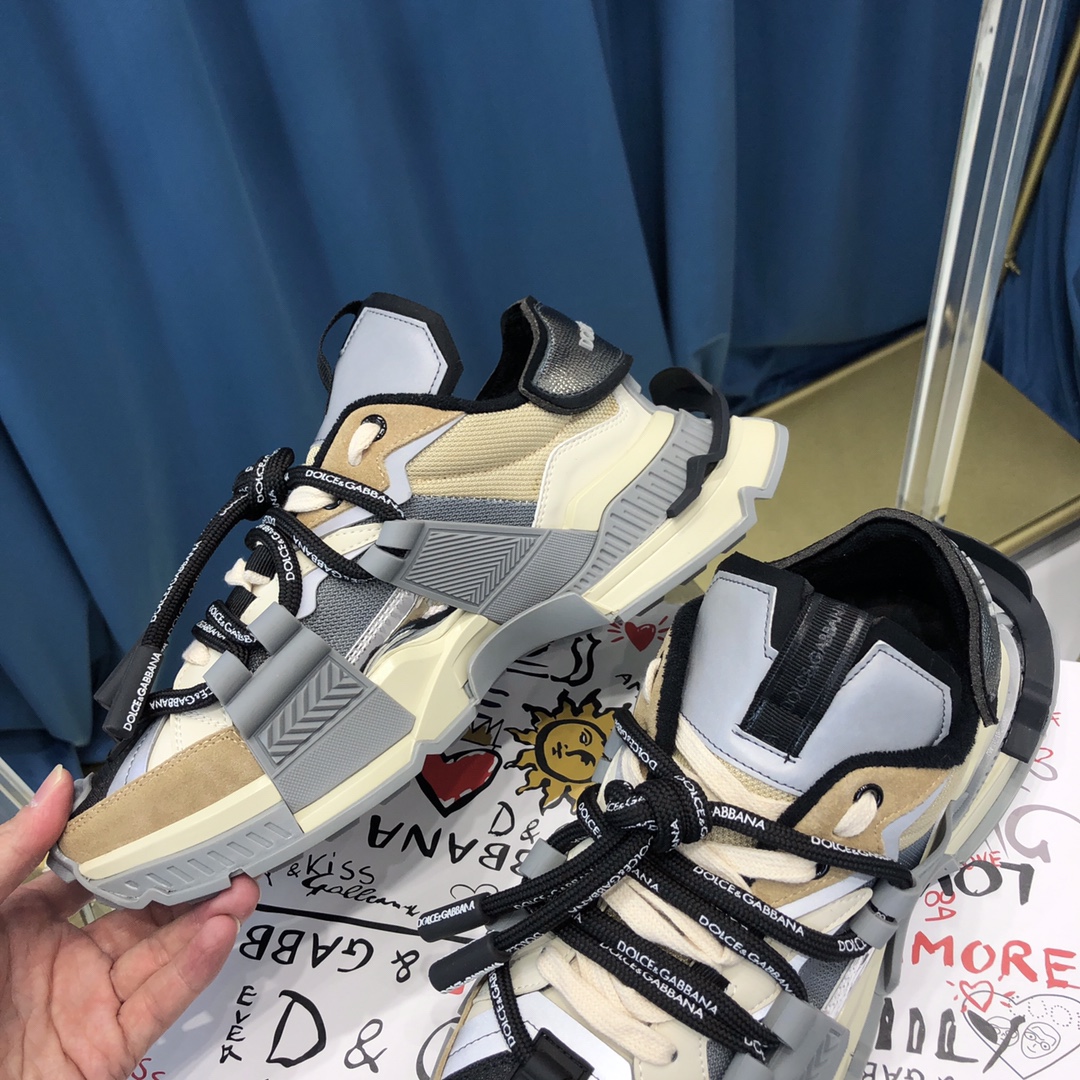 Dolce & Gabbana Mixed-Material Space Sneakers - EUR FASHION