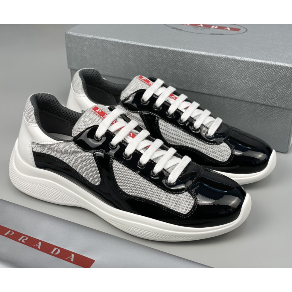 Prada Male America's Cup Sneaker In Black(upon uk size) - EUR FASHION