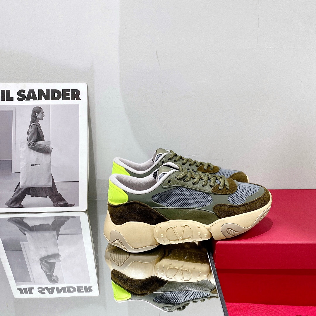 Valenti Mesh Fabric And Suede Sneakers - EUR FASHION