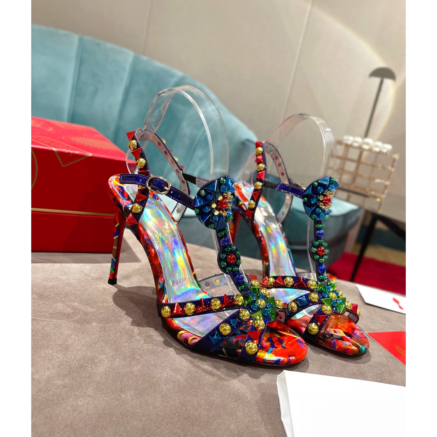 Christian Louboutin Multicolor Sandal（10cm Heel Height） - EUR FASHION