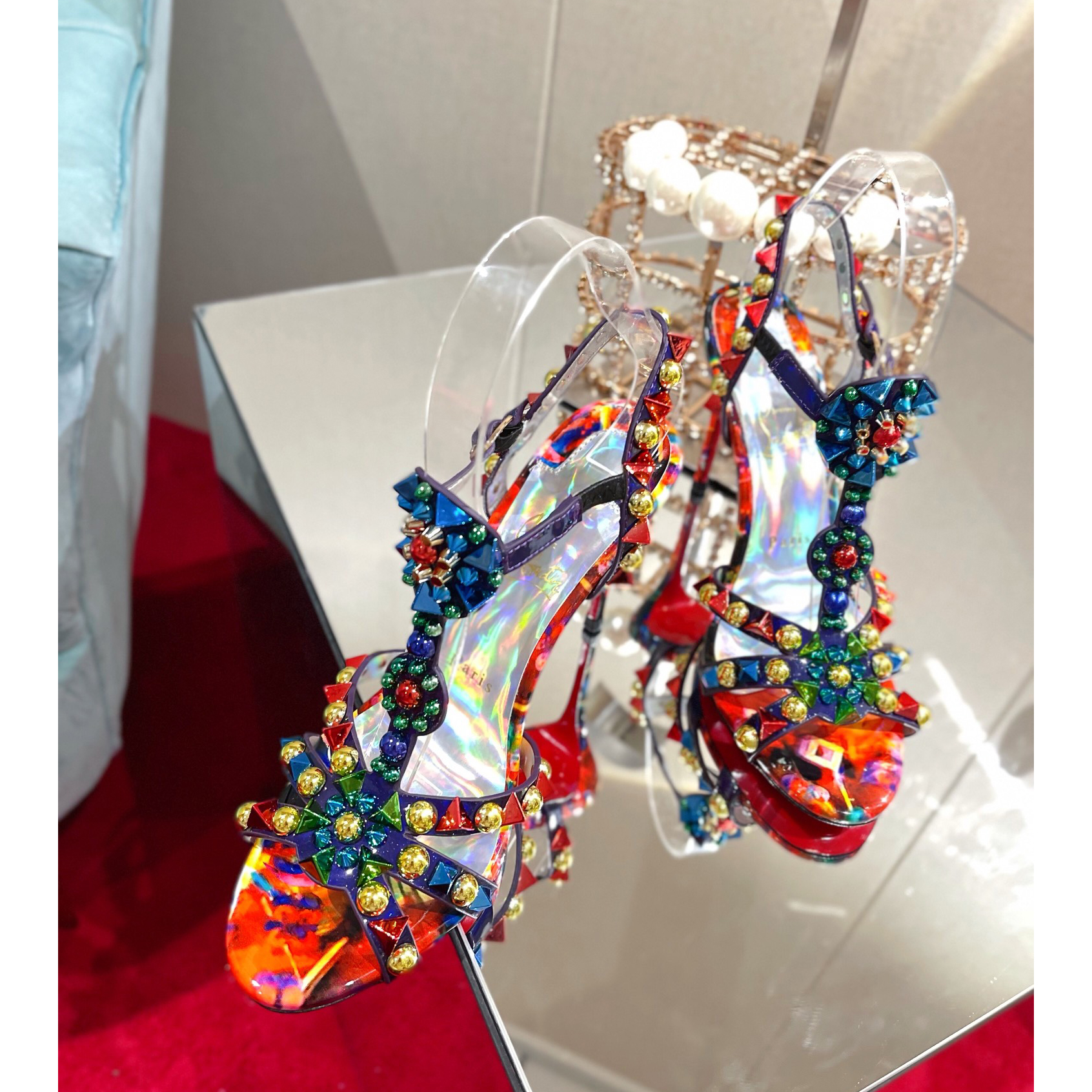 Christian Louboutin Multicolor Sandal（10cm Heel Height） - EUR FASHION