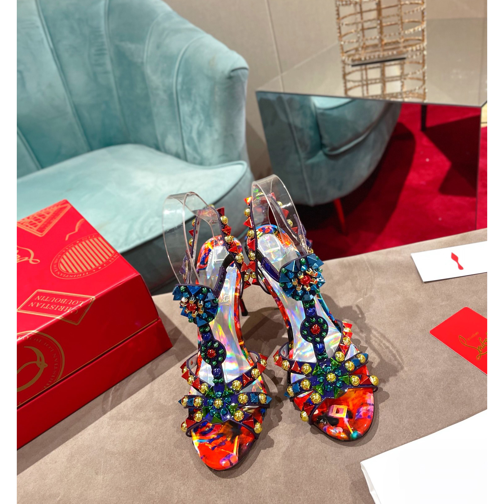 Christian Louboutin Multicolor Sandal（10cm Heel Height） - EUR FASHION