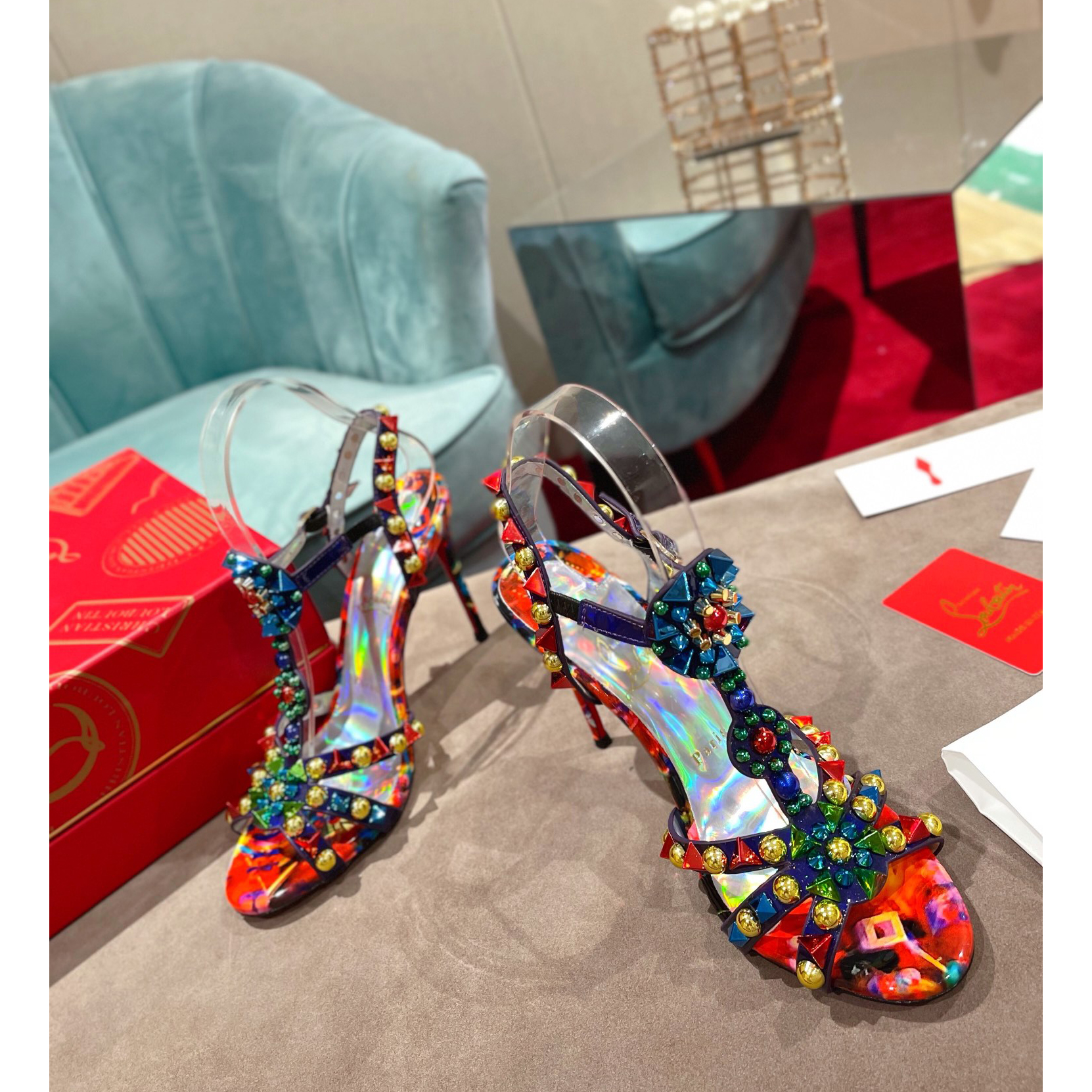 Christian Louboutin Multicolor Sandal（10cm Heel Height） - EUR FASHION