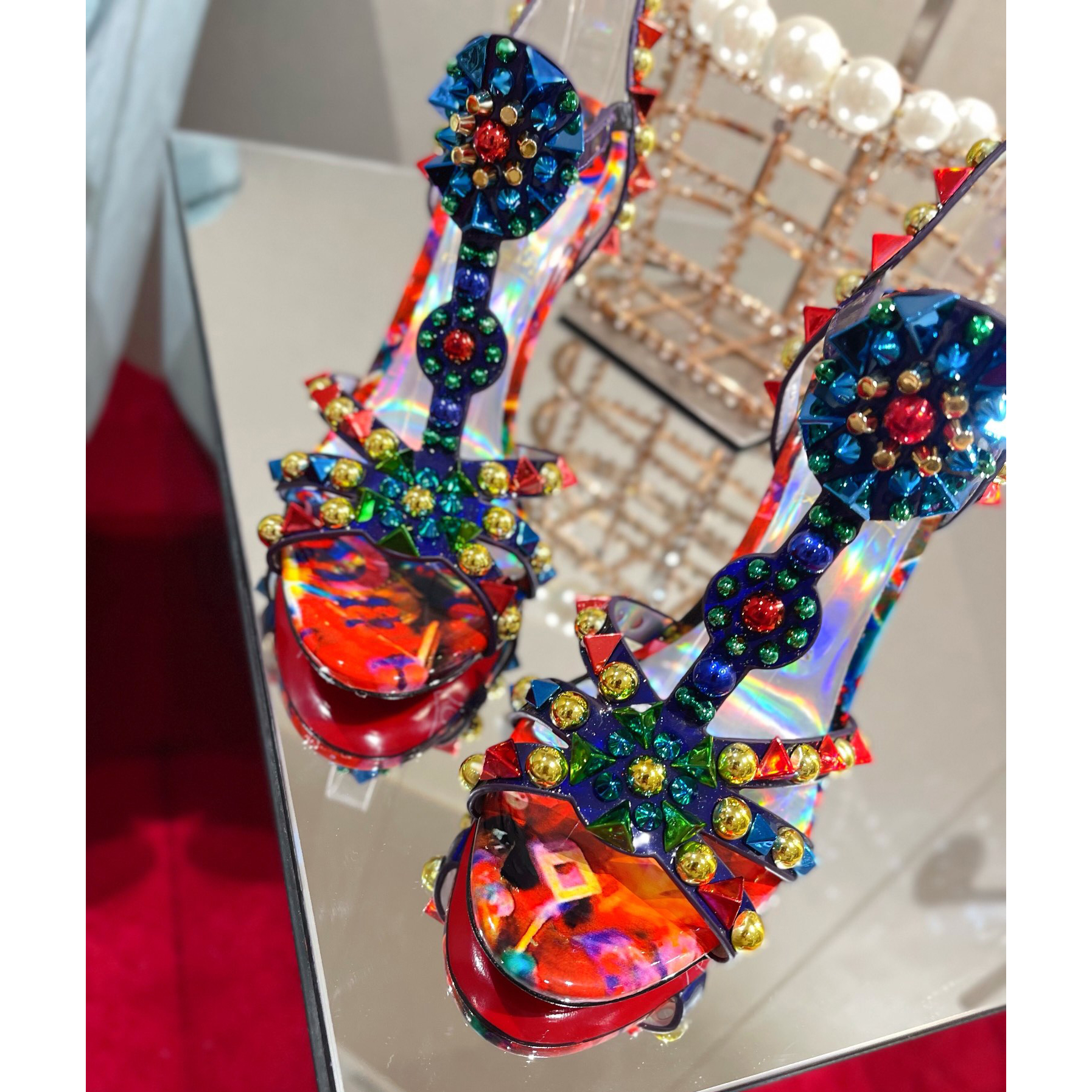 Christian Louboutin Multicolor Sandal（10cm Heel Height） - EUR FASHION