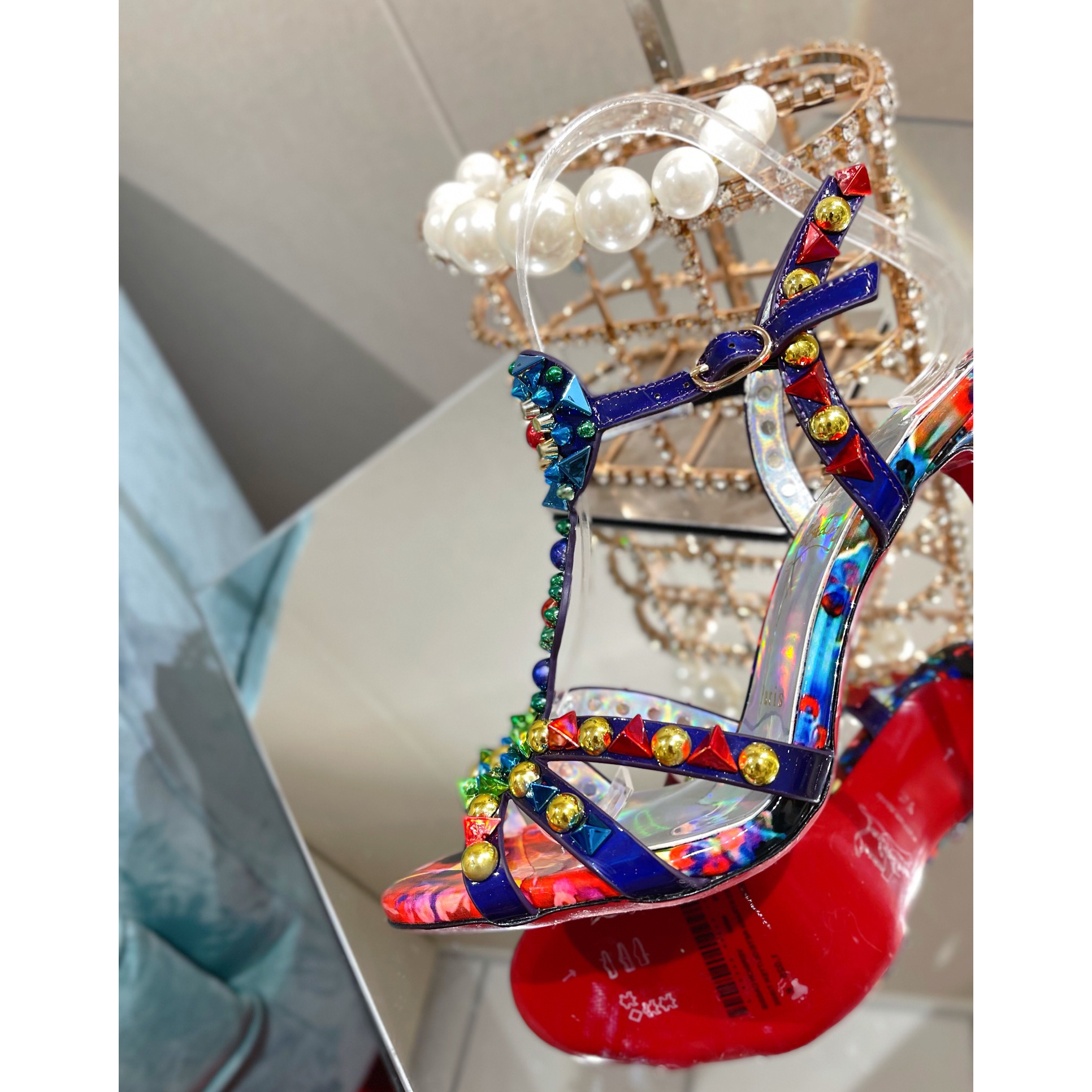 Christian Louboutin Multicolor Sandal（10cm Heel Height） - EUR FASHION
