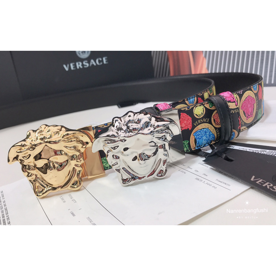 Versace Medusa Print 40 MM Belt  - EUR FASHION