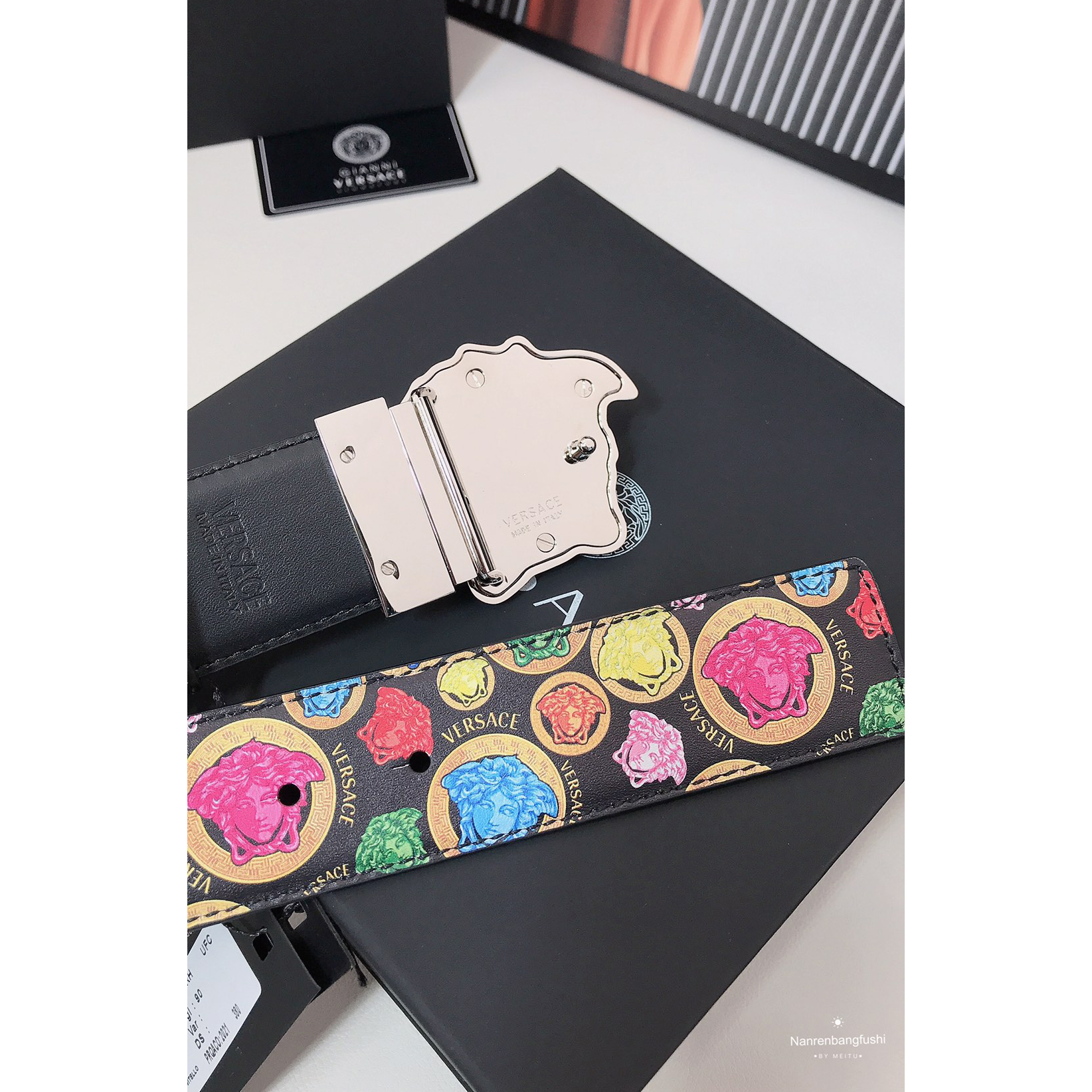 Versace Medusa Print 40 MM Belt  - EUR FASHION